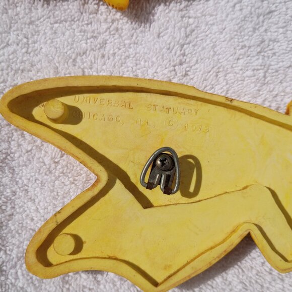 Universal Statuary Butterfly Pair Wall Decor 1973 MCM Orange Yellow Butterflies - Picture 9 of 11